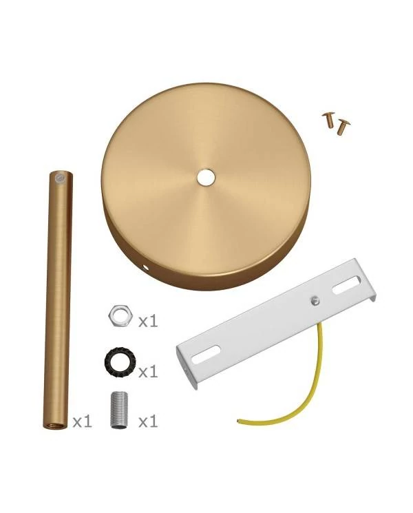 Kit rosetón cilíndrico de metal con prensaestopa de 15cm