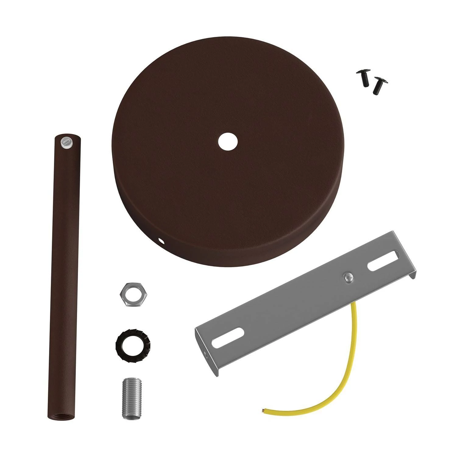 Kit rosetón cilíndrico de metal con prensaestopa de 15cm
