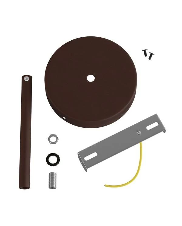 Kit rosetón cilíndrico de metal con prensaestopa de 15cm