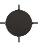 Kit rosetón cilíndrico de metal 4 agujeros laterales (caja de conexión)