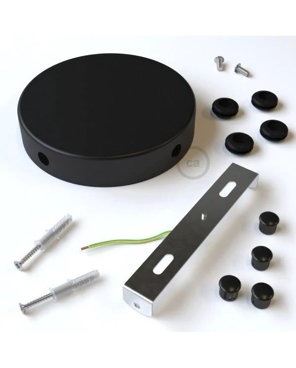 Kit rosetón cilíndrico de metal 4 agujeros laterales