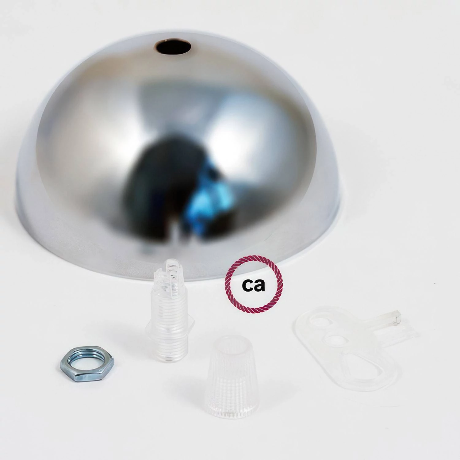 Kit rosetón semiesférico de metal pintado