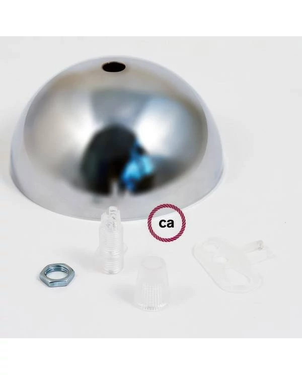 Kit rosetón semiesférico de metal pintado