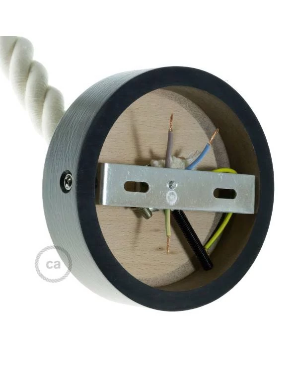Kit rosetón de madera para cable 2XL
