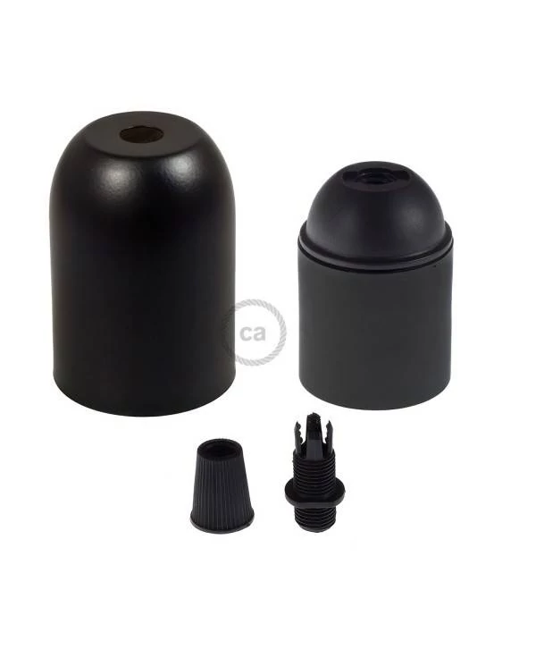 Kit portalámparas semiesférico de metal E27
