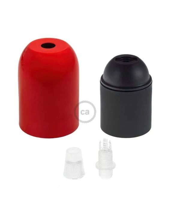 Kit portalámparas semiesférico de metal E27
