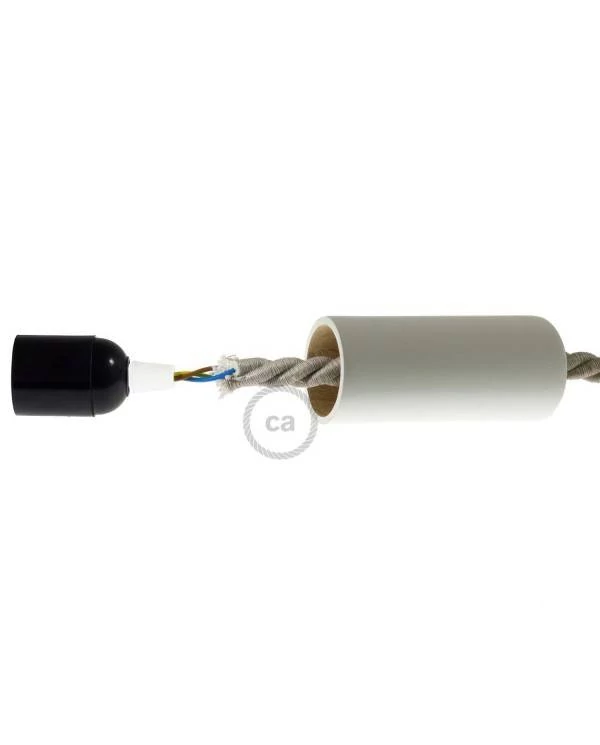 Kit portalámparas de madera E27 para cable XL