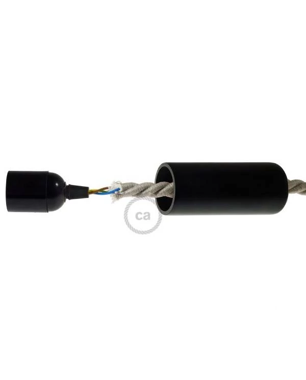 Kit portalámparas de madera E27 para cable XL