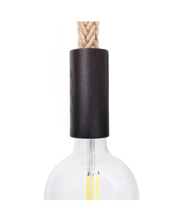 Kit portalámparas de madera E27 para cable 2XL