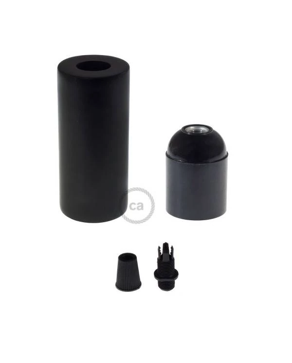 Kit portalámparas de madera E27 para cable 2XL