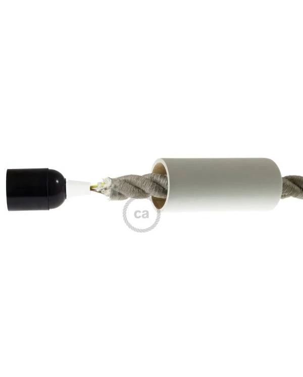 Kit portalámparas de madera E27 para cable 2XL