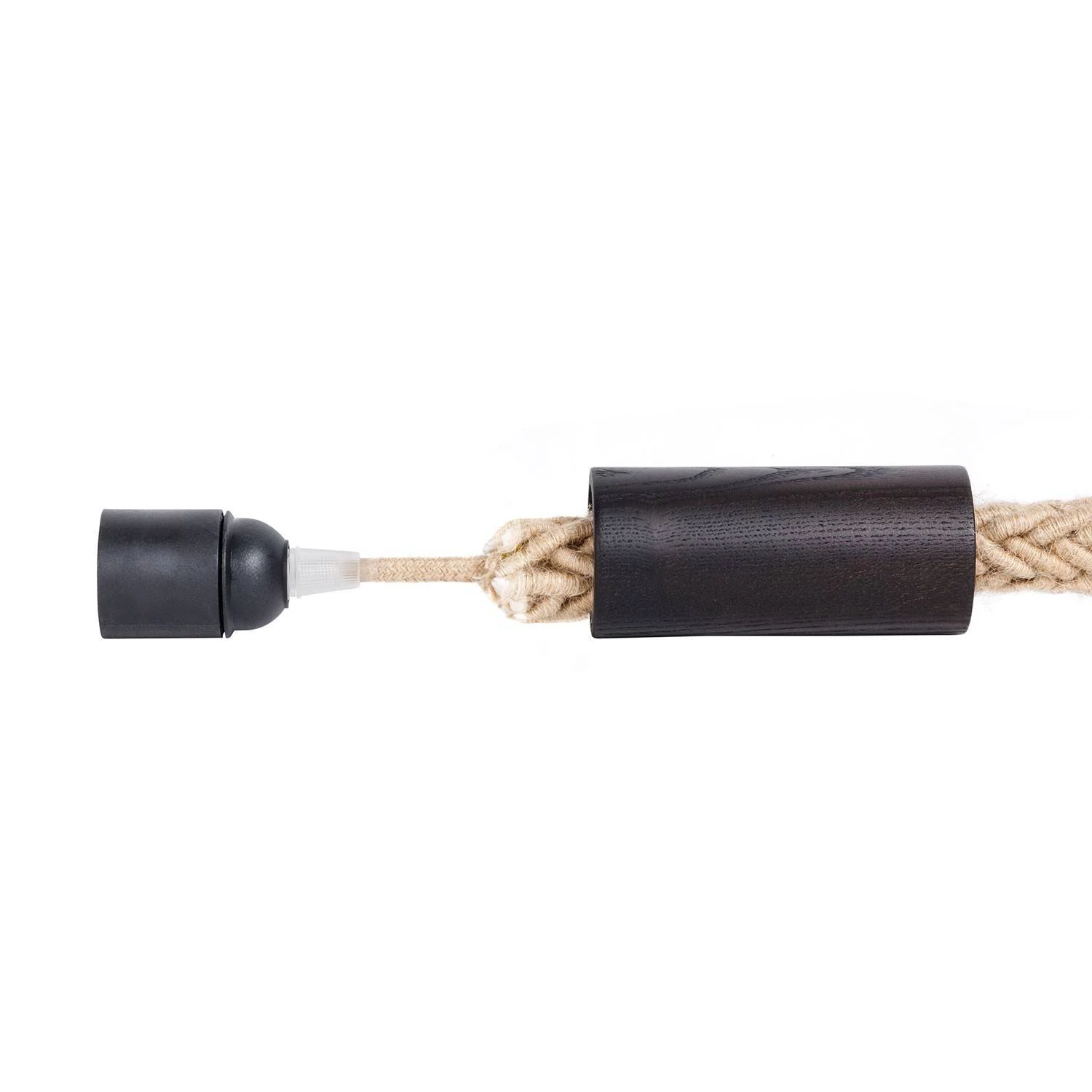 Kit portalámparas de madera E27 para cable 2XL