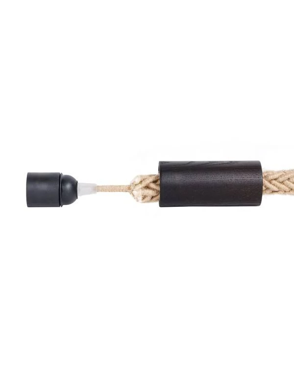Kit portalámparas de madera E27 para cable 2XL