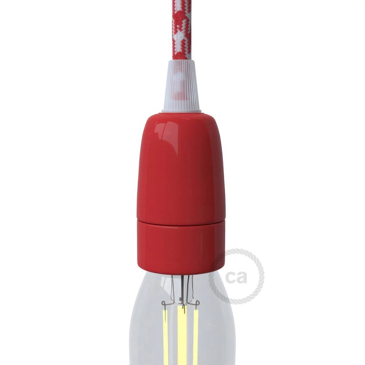 Kit portalámparas de porcelana E14