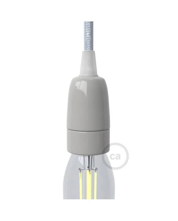 Kit portalámparas de porcelana E14