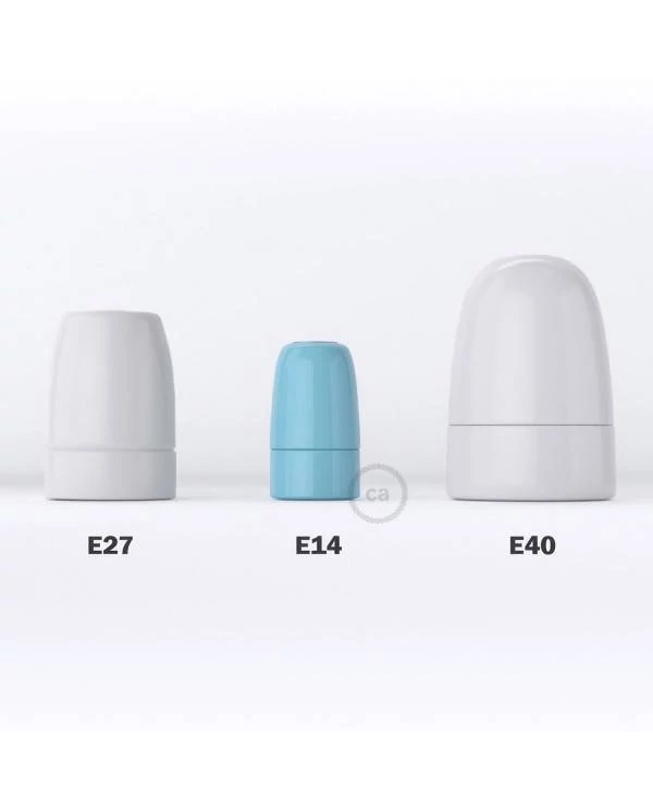 Kit portalámparas de porcelana E14