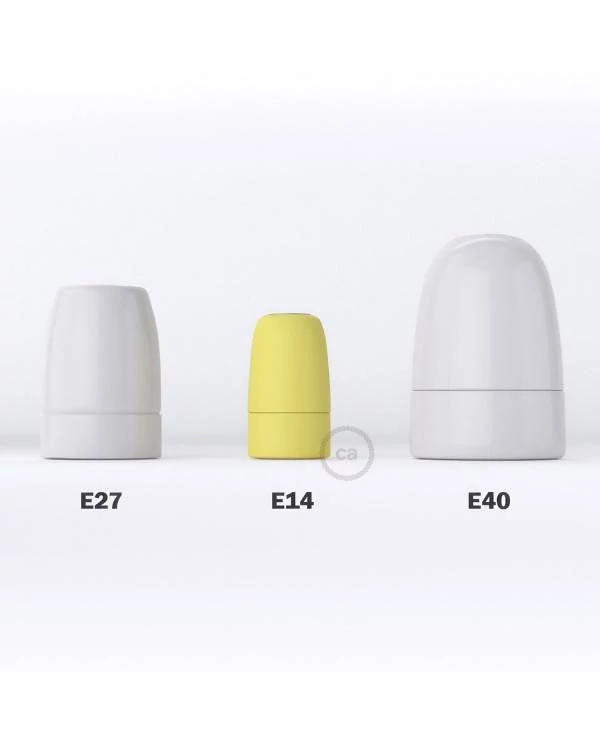 Kit portalámparas de porcelana E14