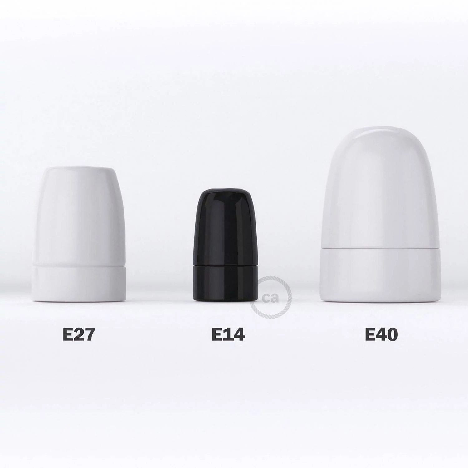 Kit portalámparas de porcelana E14