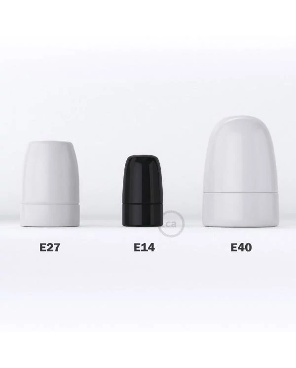 Kit portalámparas de porcelana E14