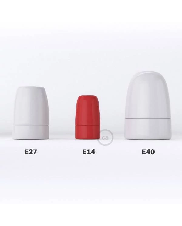 Kit portalámparas de porcelana E14