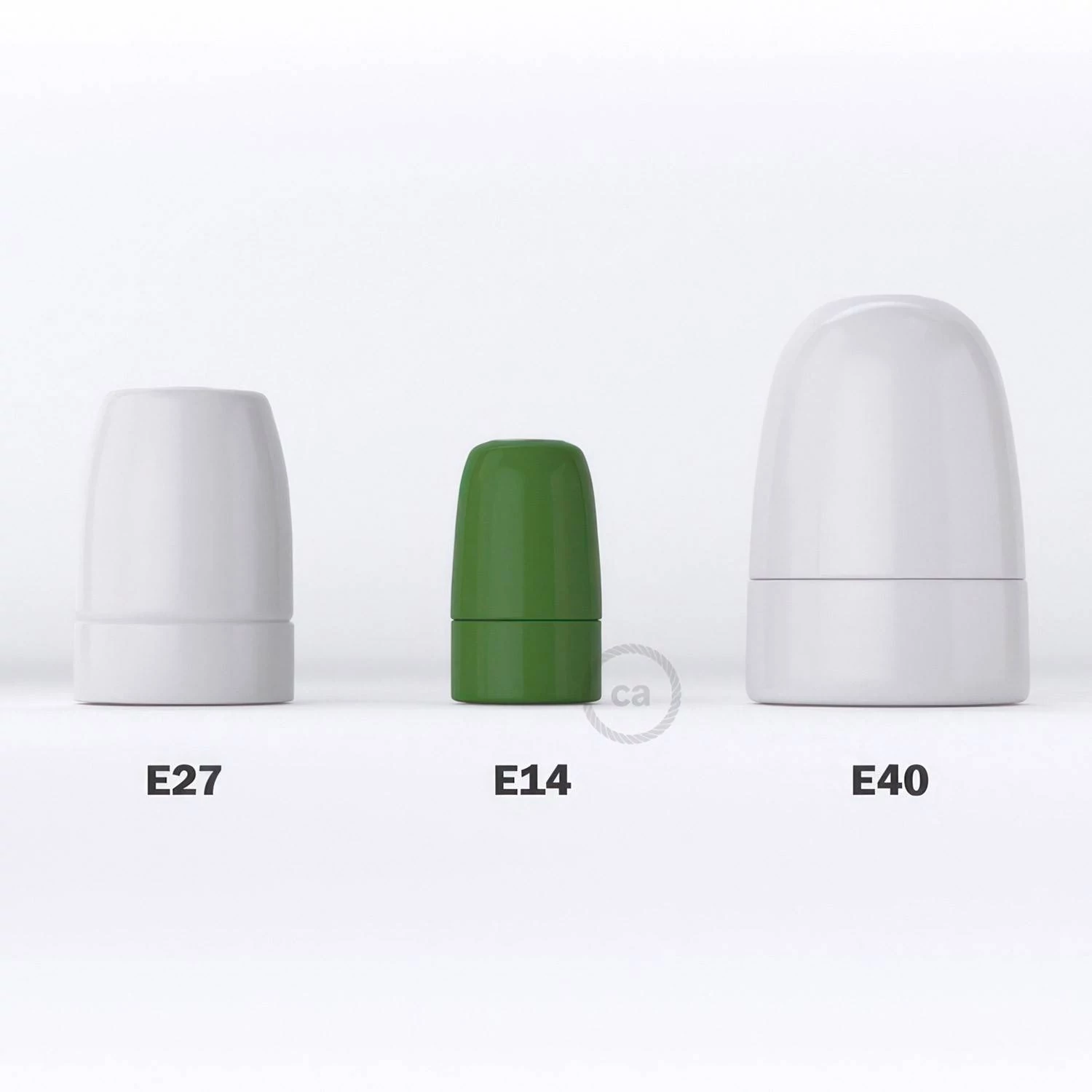 Kit portalámparas de porcelana E14