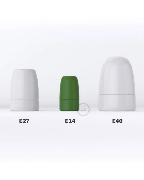 Kit portalámparas de porcelana E14