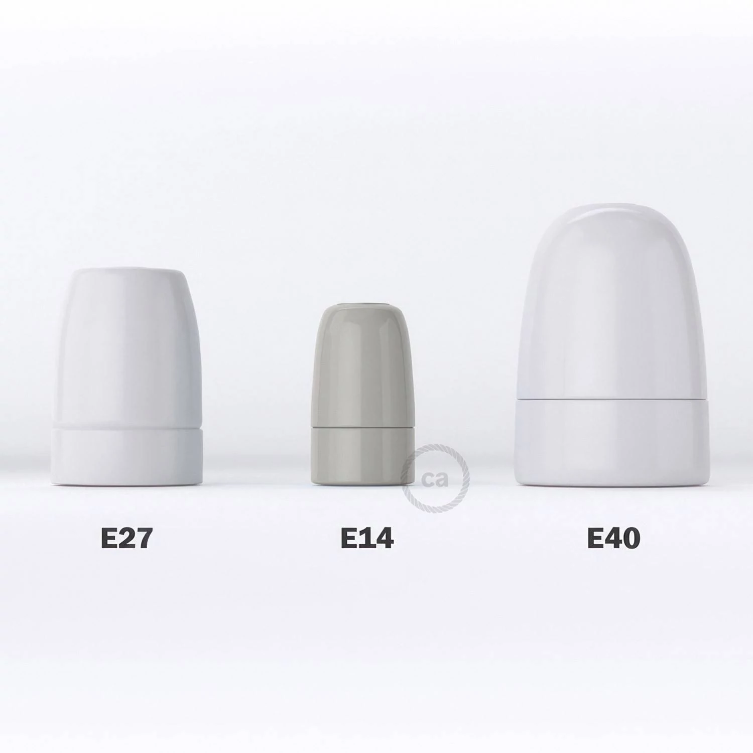 Kit portalámparas de porcelana E14
