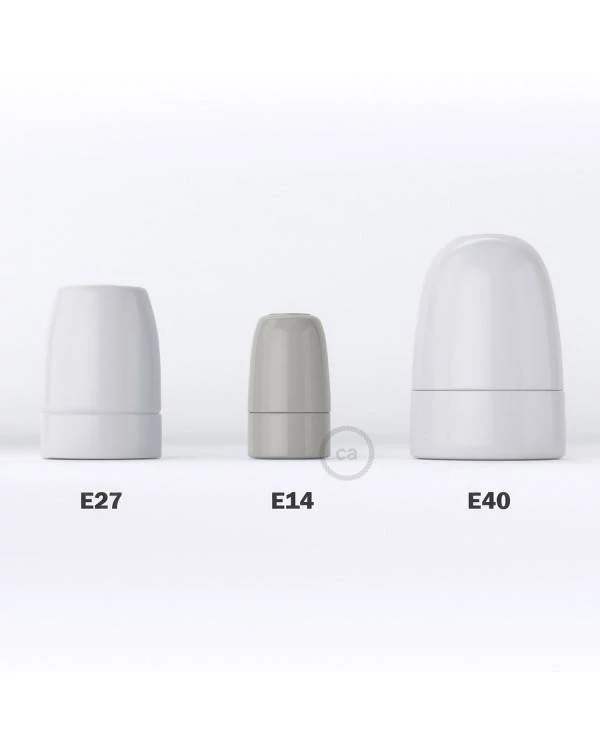 Kit portalámparas de porcelana E14
