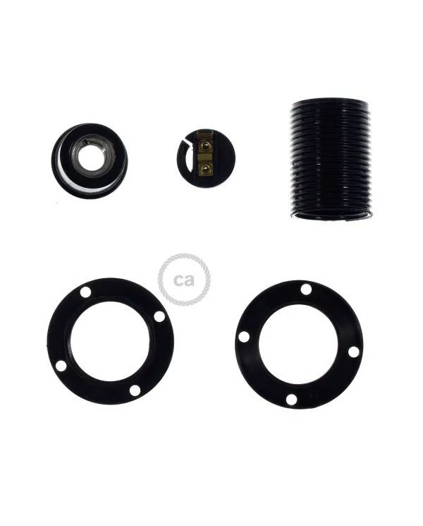 Kit portalámparas baquelita para pantallas E14