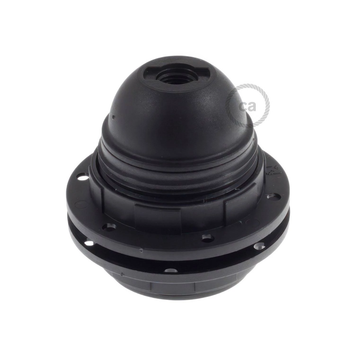 Kit portalámparas para pantalla de termoplástico con doble arandela E27