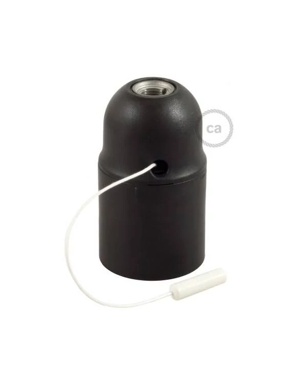Kit portalámparas termoplástico para pantallas E27 con tirador