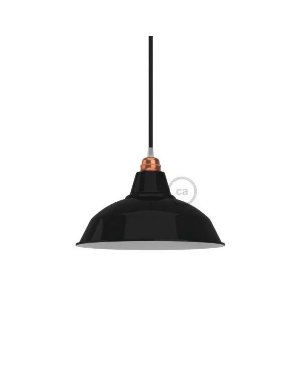 Pantalla Bistrot de metal esmaltado con casquillo E27, 30cm