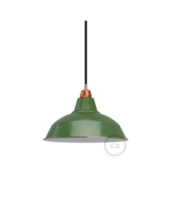 Pantalla Bistrot de metal esmaltado con casquillo E27, 30cm