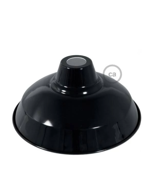 Pantalla Bistrot de metal esmaltado con casquillo E27, 30cm