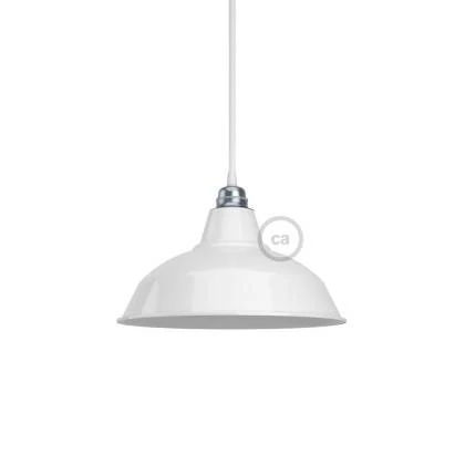 Pantalla Bistrot de metal esmaltado con casquillo E27, 30cm