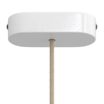 Roseton oval en madera para lámparas colgantes