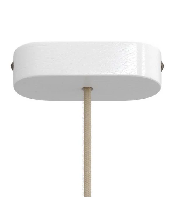 Roseton oval en madera para lámparas colgantes