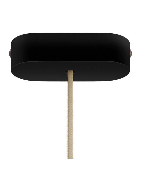 Roseton oval en madera para lámparas colgantes