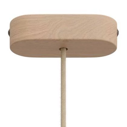 Roseton oval en madera para lámparas colgantes
