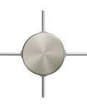 Kit Mini rosetón cilíndrico de metal con 4 agujeros laterales (caja de conexiones)