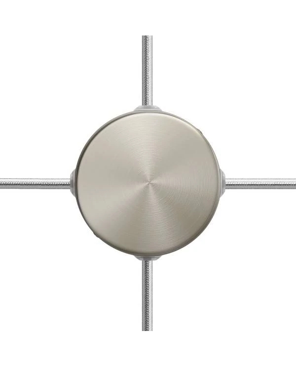 Rosetón pequeño de metal con 4 agujeros laterales