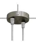 Mini kit rosetón cilíndrico de metal con 2 agujeros y 4 agujeros laterales