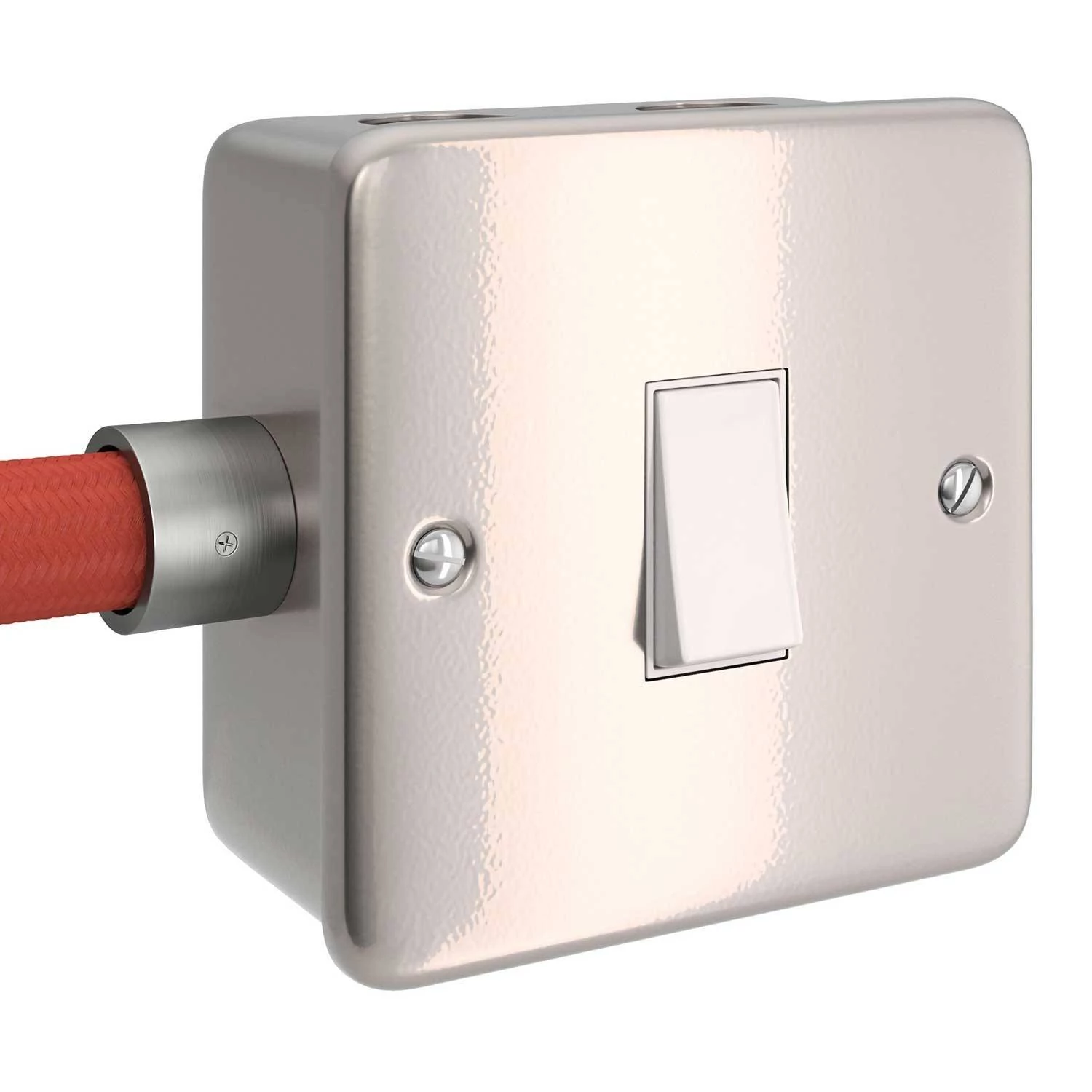 Caja metálica de pared con interruptor