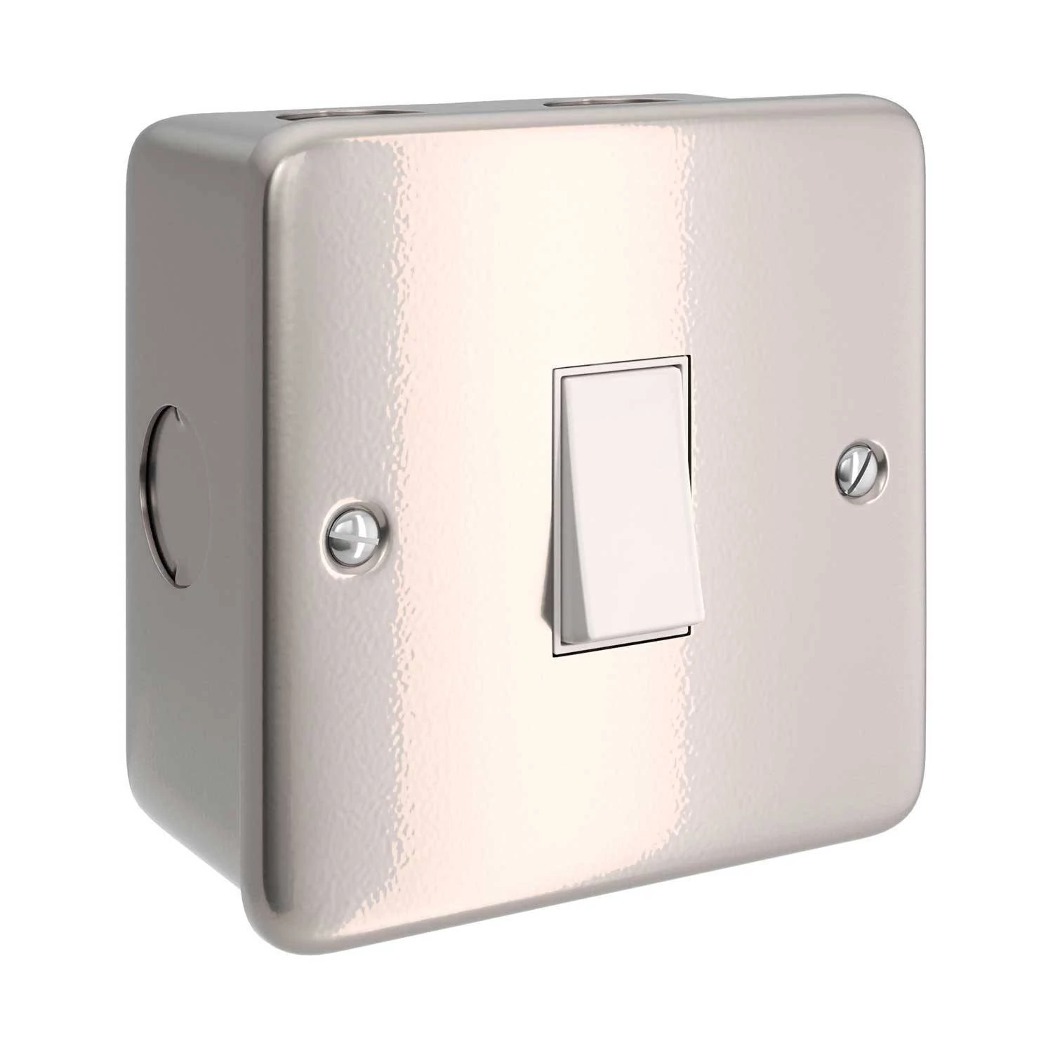 Caja metálica de pared con interruptor