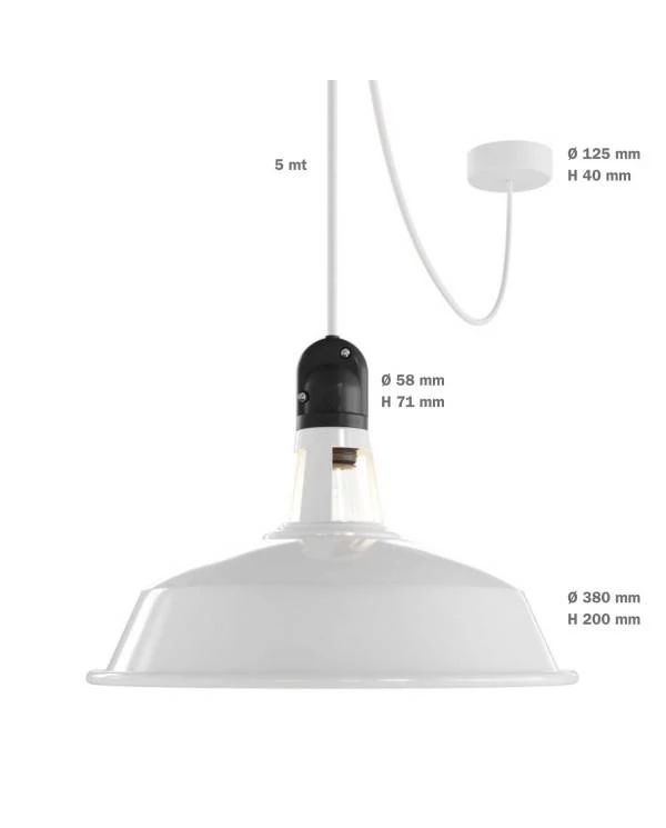 Lámpara EIVA con pantalla exterior IP65 resistente al agua