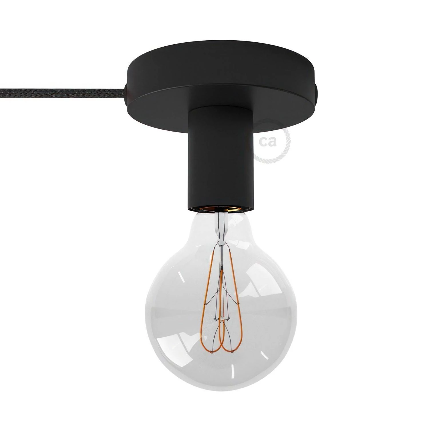 Spostaluce, el punto de luz en metal con cable textil