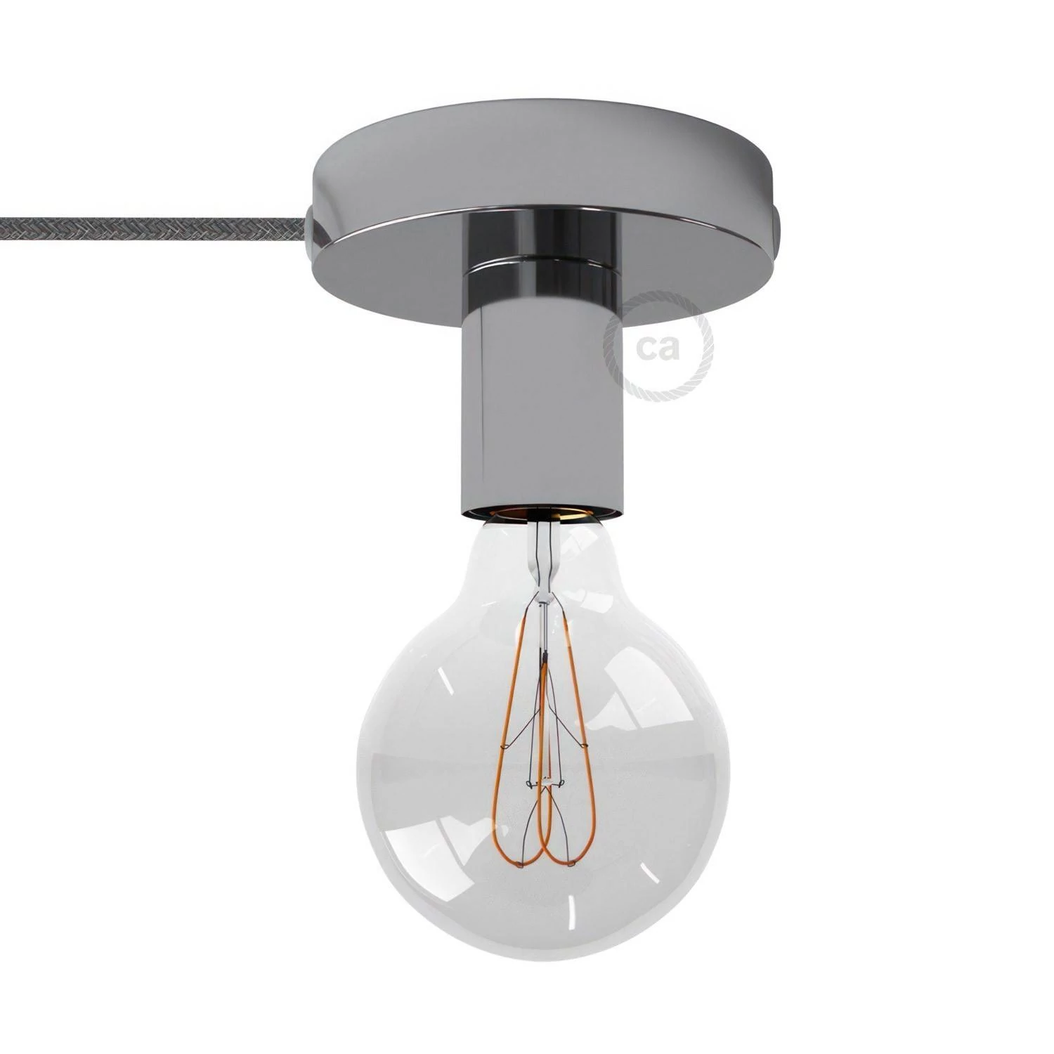 Spostaluce, el punto de luz en metal con cable textil