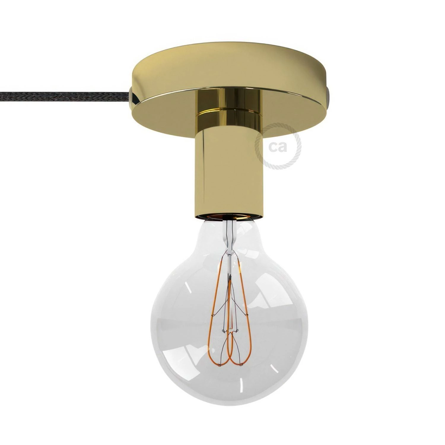 Spostaluce, el punto de luz en metal con cable textil