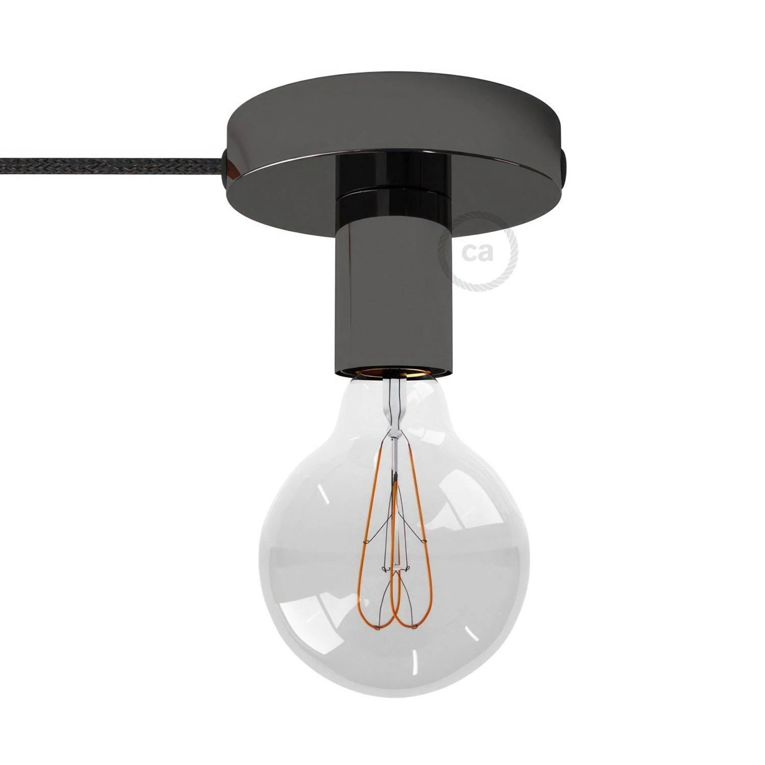 Spostaluce, el punto de luz en metal con cable textil