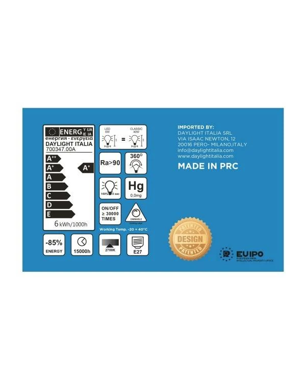 Bombilla LED Dash blanco opal D170 E27